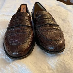 Cole Haan crocodile shoes 10.5 d brown (genuine)